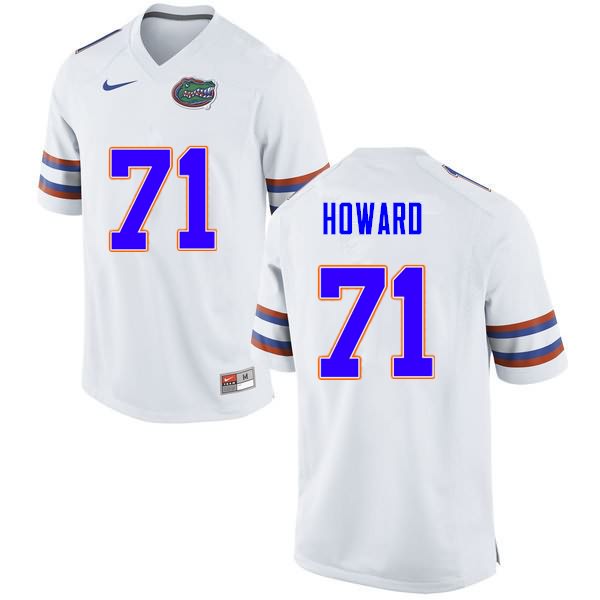 NCAA Florida Gators Chris Howard Men's #71 Nike White Stitched Authentic College Football Jersey WSR4564TX